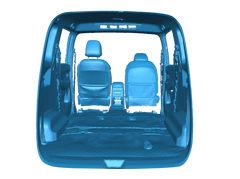 3D scan of a vehicle cargo-area interior captured with EINSTAR 2