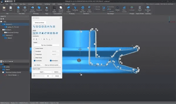 Constrained 2D sketching