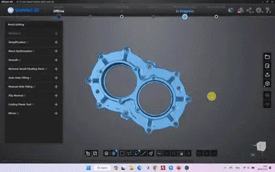 One-click scan-to-CAD transfer