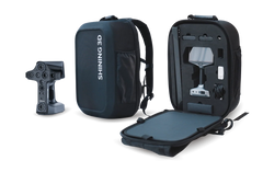 EinScan Libre Backpack shown open and closed with organized scanner compartments