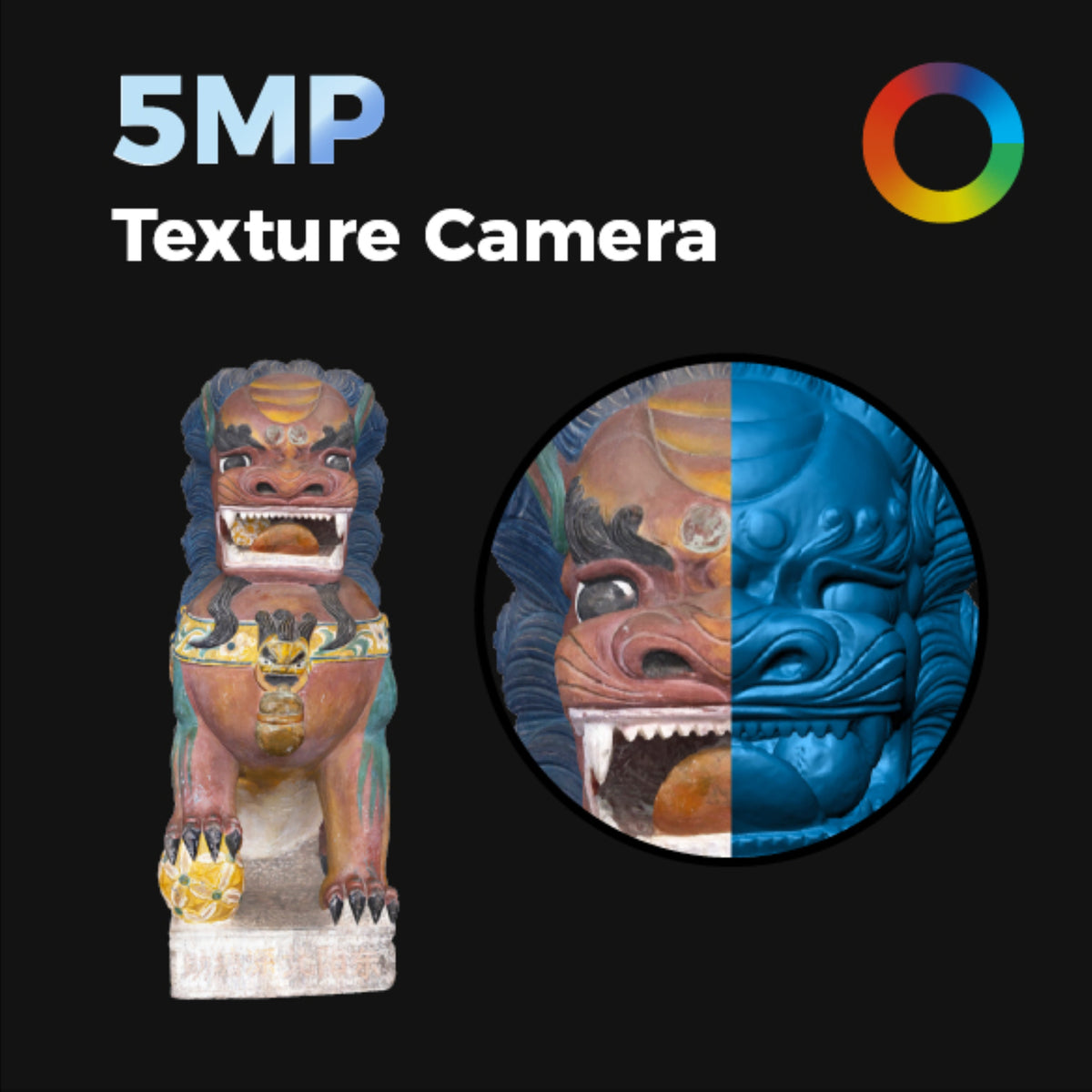 Record 5 MP color texture for heritage, visualization, and digital-content projects
