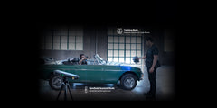 EinScan Trak tracking and handheld modes used around a classic car