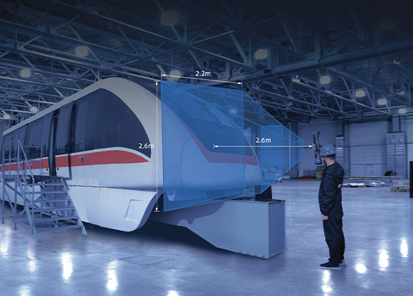 2.6 × 2.2 m field of view with scanning distance up to 2.6 m