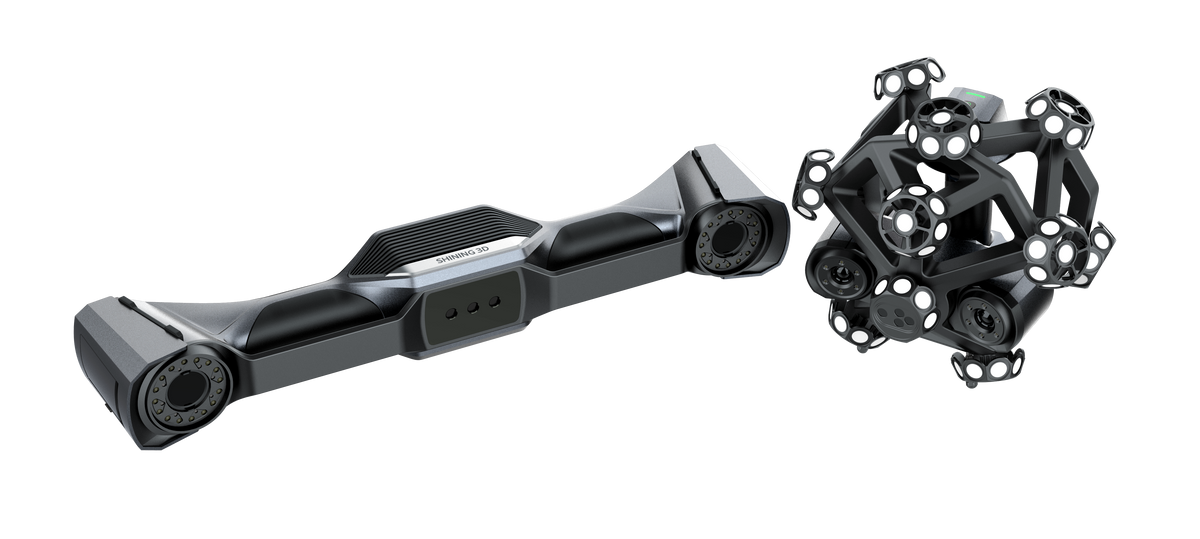 FreeScan Trak Nova tracker and handheld scanner configured for large-part measurement