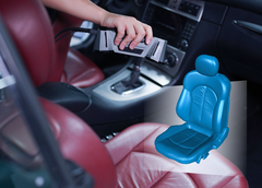 FreeScan Combo+ infrared marker-free mode scanning a car interior