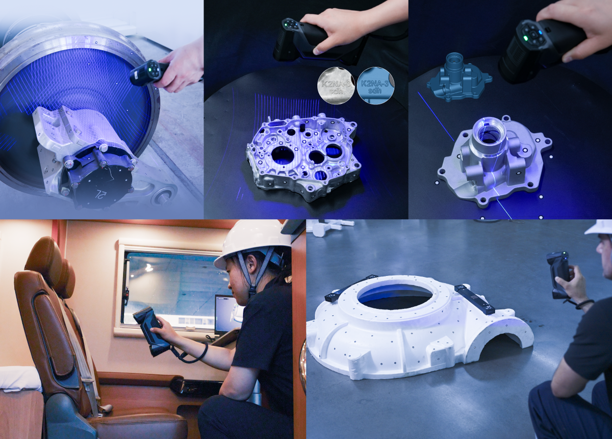 FreeScan Combo+ Wireless blue laser infrared and video photogrammetry scanning modes