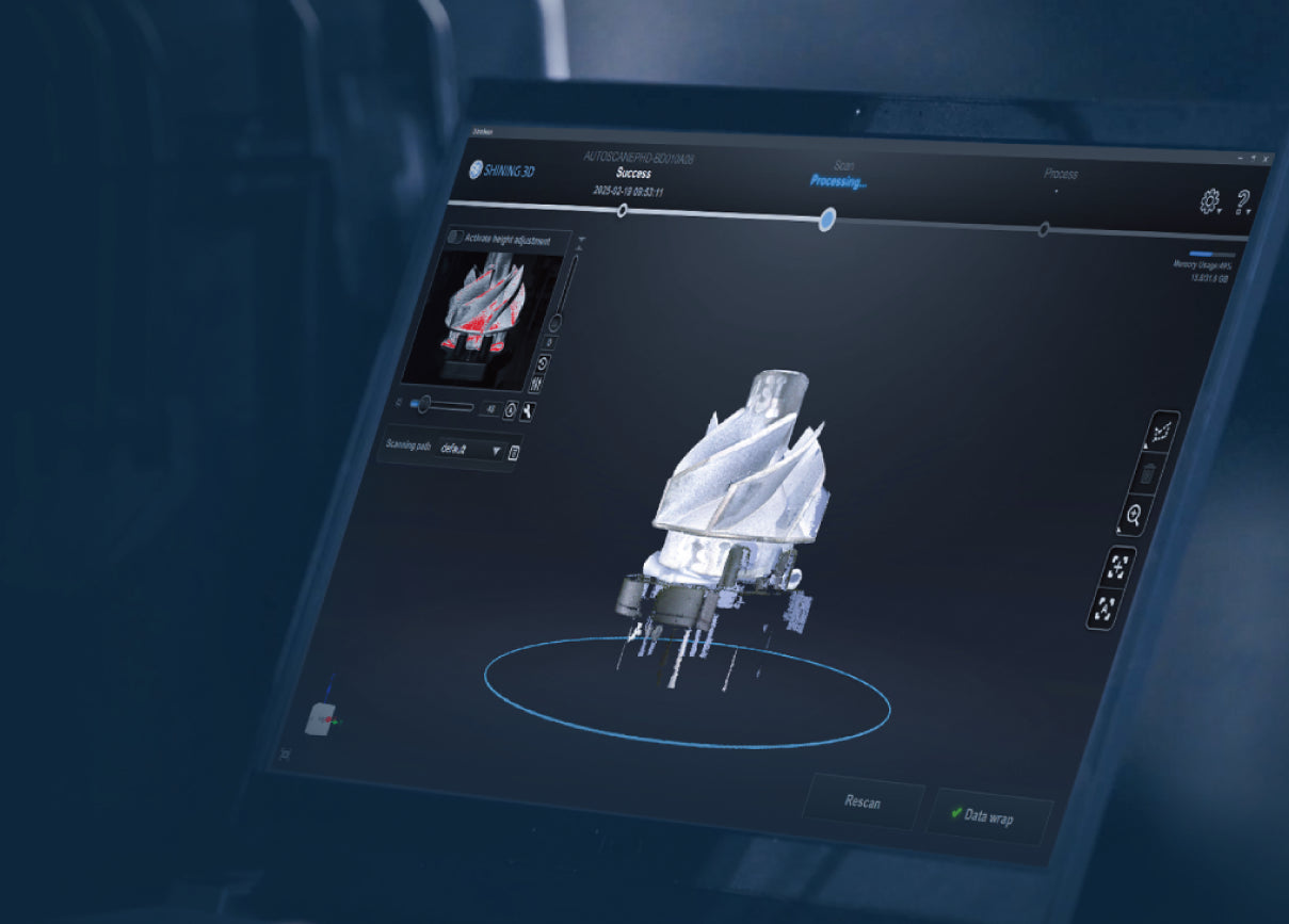 Includes UltraScan software for guided scanning, automatic calibration, and scan completion