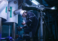 FreeScan UE Nova scanning a large industrial component